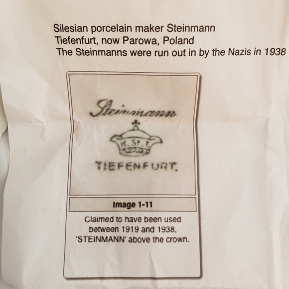 Steinmann Porcelain Summer Yellow Striped Vintage Bowl Dainty Floral Design - Picture 7 of 8